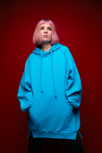 BLUZA SUMO  niebieska / oversize hoodie
