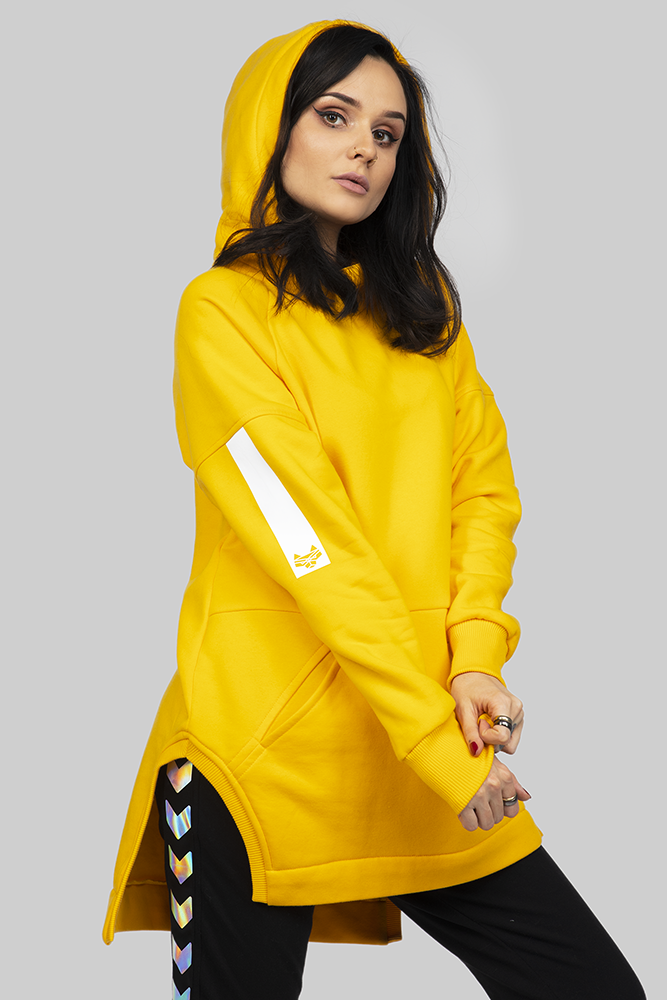 CUB_bluza_hoodie_long_długa_z_kapturem_żółta02